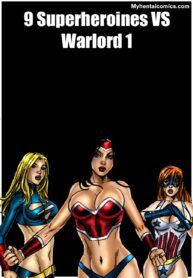 Cover 9 Superheroines VS Warlord 1